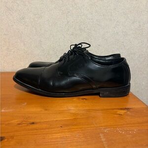 Nunn Bush Centro Flex cap toe Black Leather Oxford Dress Shoes Size 10.5